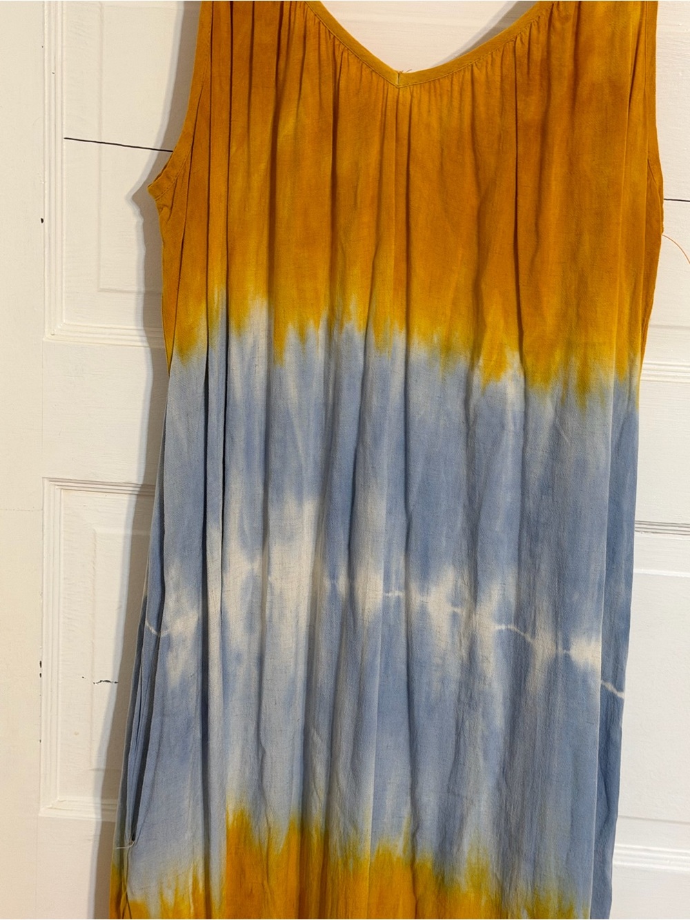 Knox Rose Yellow and Blue Tie-Dye Maxi Dress - Picture 6 of 7